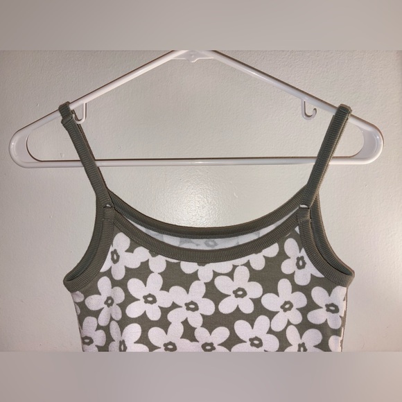 American Eagle x TSITP Green Floral Ribbed Knit Mini Dress - Extra Small - Picture 5 of 13